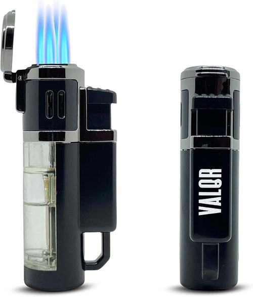 VALOR Quad-Jet Torch Lighter | Massive 4-Flame Power | Built for the Bold