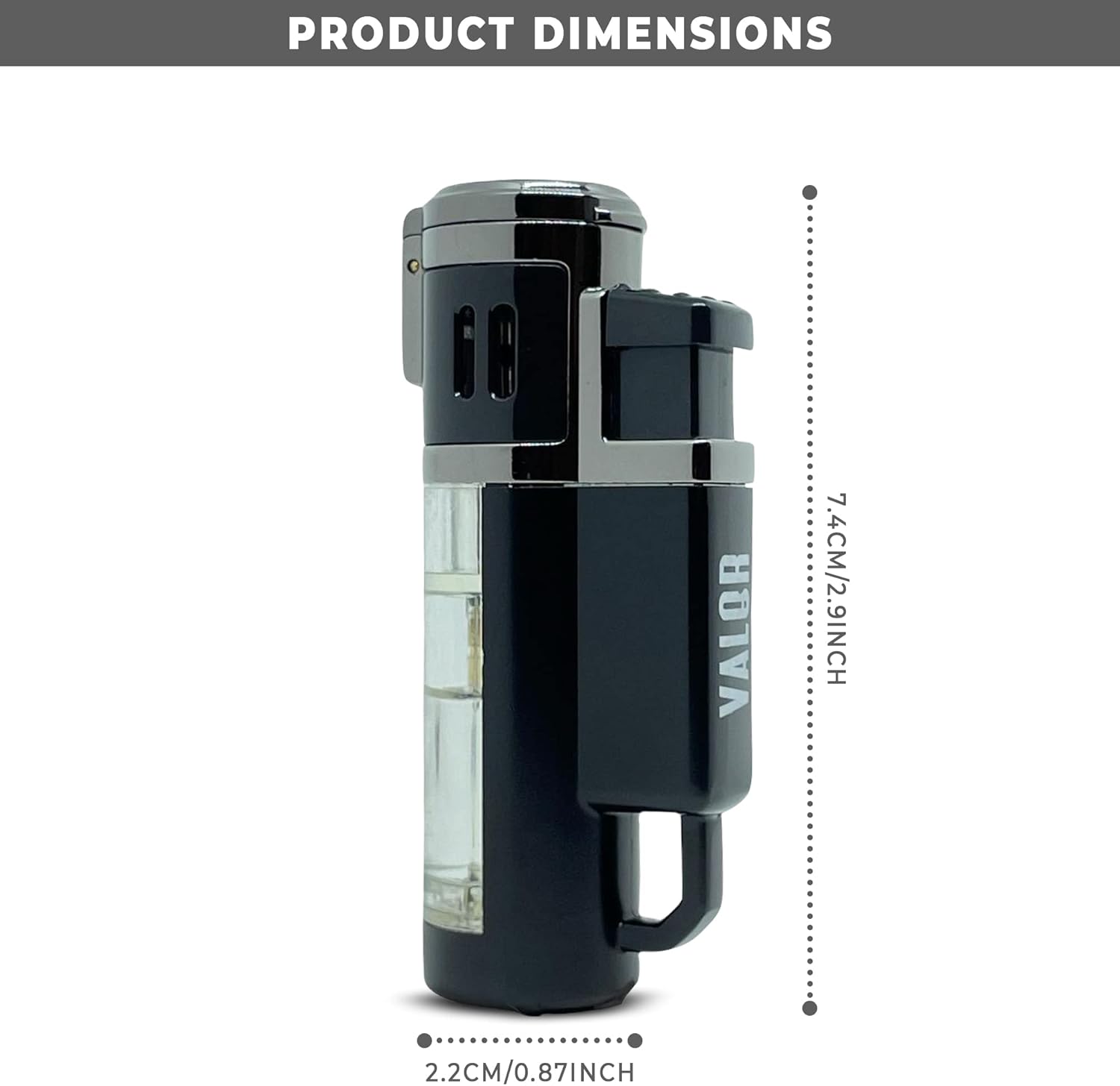 VALOR Quad-Jet Torch Lighter | Massive 4-Flame Power | Built for the Bold