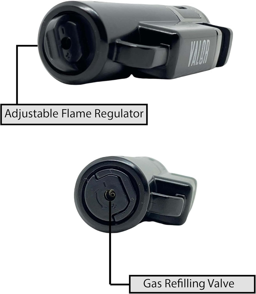 VALOR Quad-Jet Torch Lighter | Massive 4-Flame Power | Built for the Bold